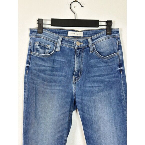 Flying Monkey Jeans Size 26 Slit Ankle Dark Stretch Denim Women’s Y3013 Slim Leg - Picture 3 of 11